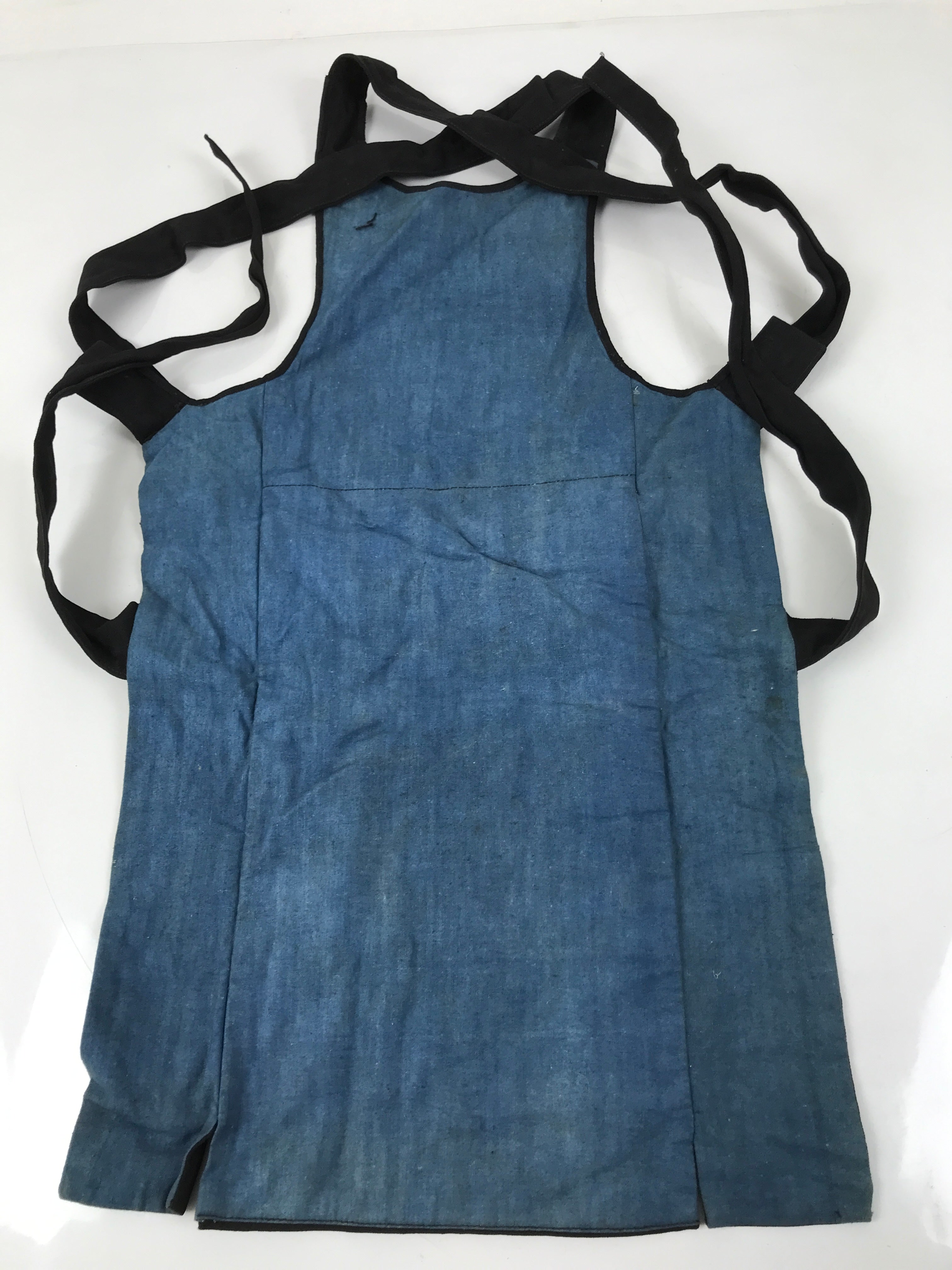 Japanese Firefighter Uniform Apron Haragake Vtg Fire Brigade Matsuri Black MK28