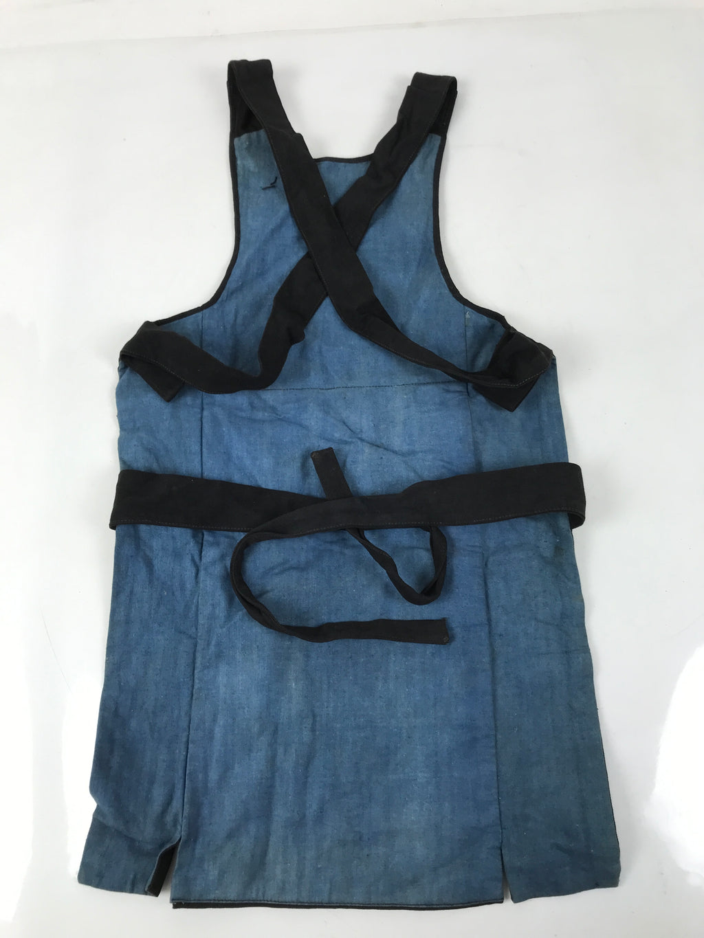 Japanese Firefighter Uniform Apron Haragake Vtg Fire Brigade Matsuri Black MK28