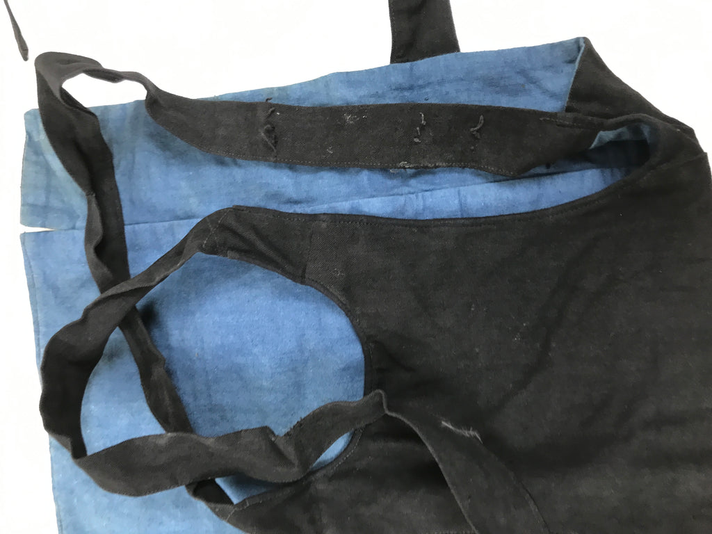 Japanese Firefighter Uniform Apron Haragake Vtg Fire Brigade Matsuri Black MK29
