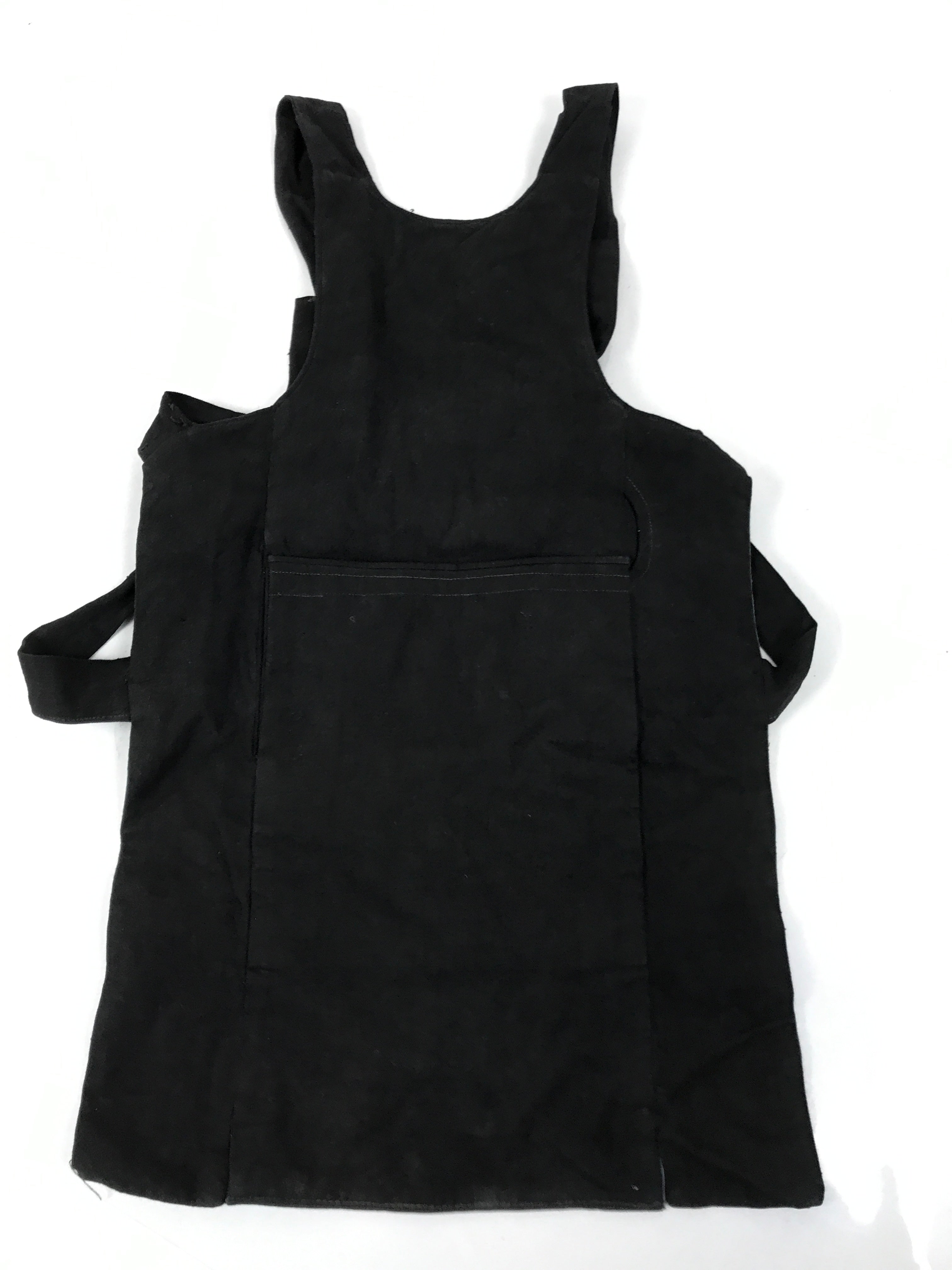 Japanese Firefighter Uniform Apron Haragake Vtg Fire Brigade Matsuri Black MK29