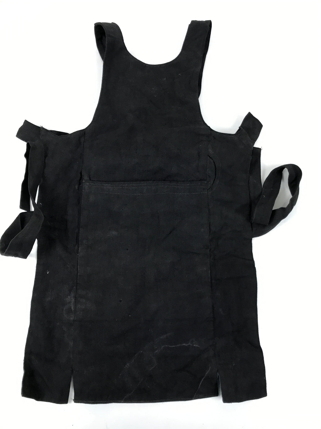 Japanese Firefighter Uniform Apron Haragake Vtg Fire Brigade Matsuri Black MK30