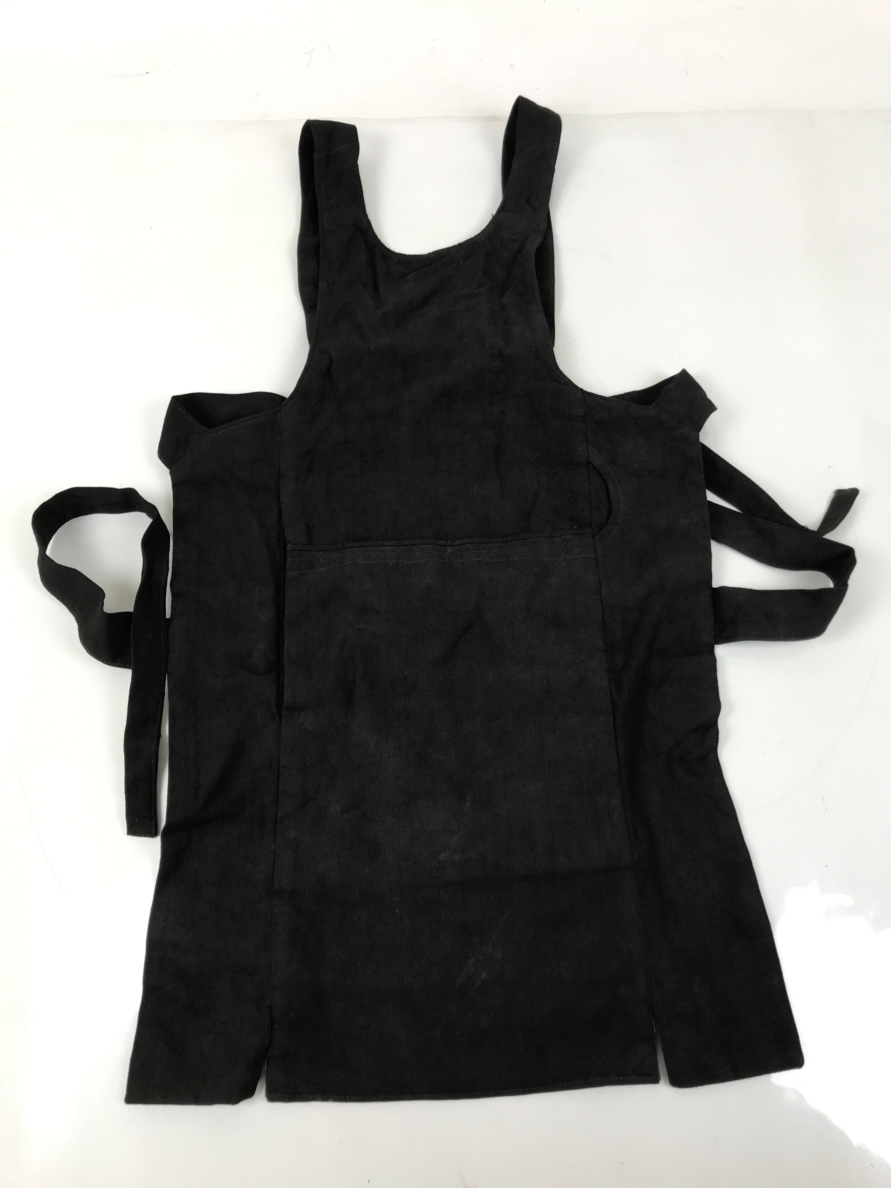 Japanese Firefighter Uniform Apron Haragake Vtg Fire Brigade Matsuri Black MK31