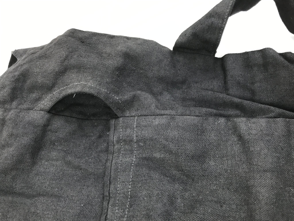 Japanese Firefighter Uniform Apron Haragake Vtg Fire Brigade Matsuri Black MK31