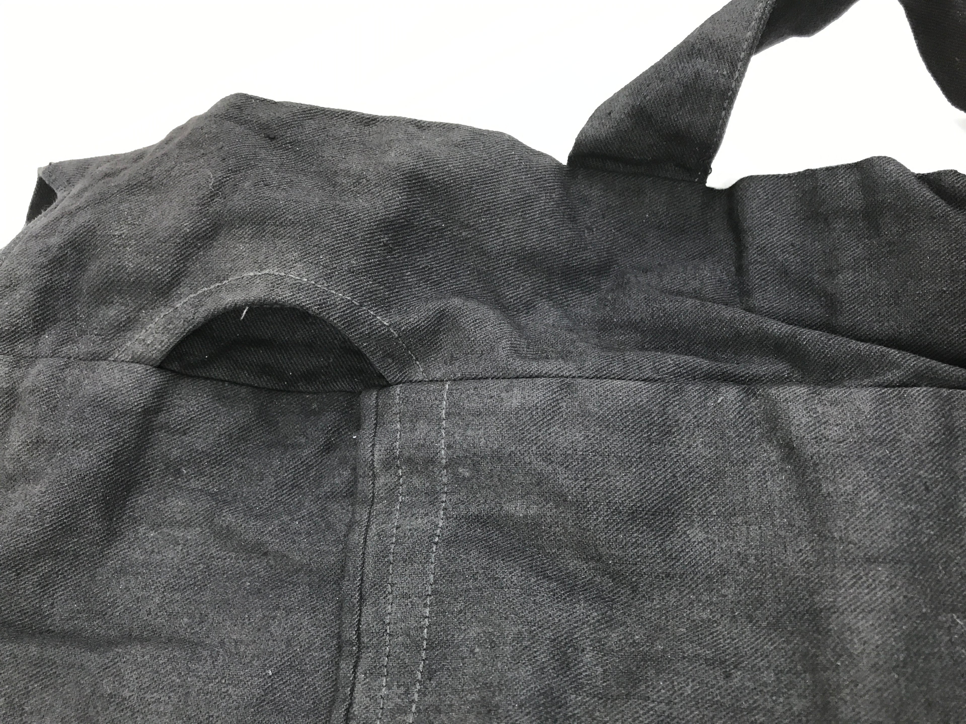Japanese Firefighter Uniform Apron Haragake Vtg Fire Brigade Matsuri Black MK31