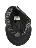 Japanese Firefighter Uniform Hat Vtg Fire Brigade Cap Blue Metal Sakura Pin MK11