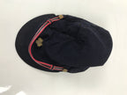 Japanese Firefighter Uniform Hat Vtg Fire Brigade Cap Blue Metal Sakura Pin MK11
