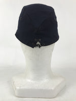 Japanese Firefighter Uniform Hat Vtg Fire Brigade Cap Blue Metal Sakura Pin MK12