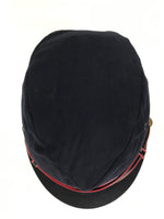 Japanese Firefighter Uniform Hat Vtg Fire Brigade Cap Blue Metal Sakura Pin MK12