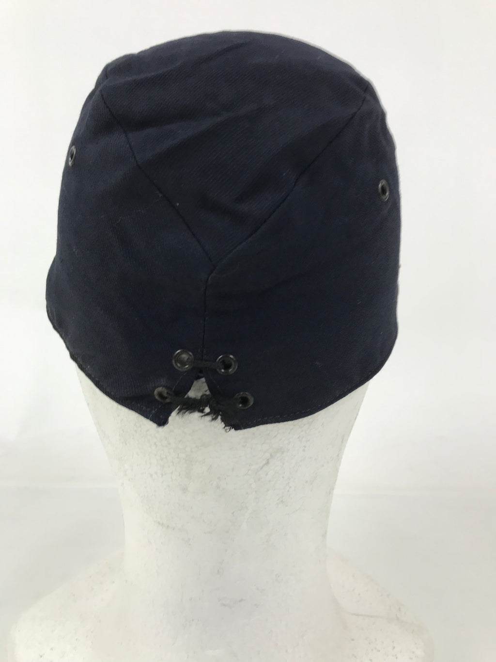 Japanese Firefighter Uniform Hat Vtg Fire Brigade Cap Blue Metal Sakura Pin MK13