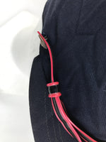 Japanese Firefighter Uniform Hat Vtg Fire Brigade Cap Blue Metal Sakura Pin MK13