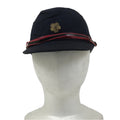 Japanese Firefighter Uniform Hat Vtg Fire Brigade Cap Blue Metal Sakura Pin MK13