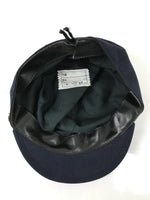 Japanese Firefighter Uniform Hat Vtg Fire Brigade Cap Blue Metal Sakura Pin MK14