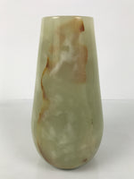 Japanese Flower Arrangement Vase Vtg Stone Kabin Ikebana Green Brown Thick FK215