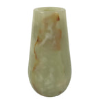 Japanese Flower Arrangement Vase Vtg Stone Kabin Ikebana Green Brown Thick FK215