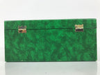 Japanese Flower Arrangement Vase Vtg Stone Onyx Kabin Green Brown Boxed PX801