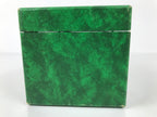 Japanese Flower Arrangement Vase Vtg Stone Onyx Kabin Green Brown Boxed PX801