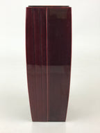 Japanese Flower Vase Kabin Dark Red Ikebana Shunkei Nuri Hide Takayama FK28