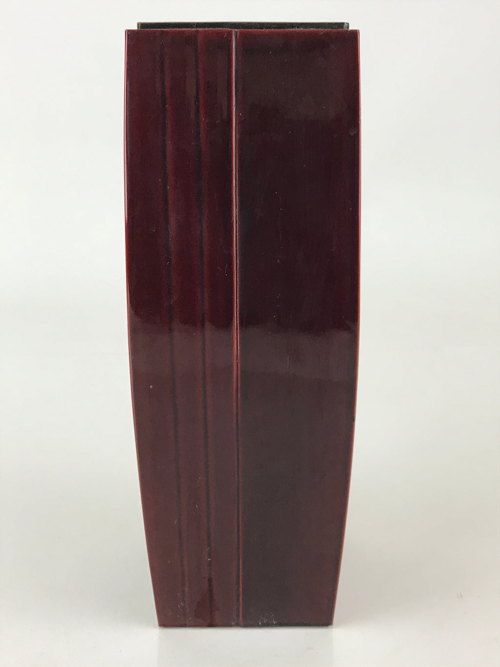 Japanese Flower Vase Kabin Dark Red Ikebana Shunkei Nuri Hide Takayama FK28