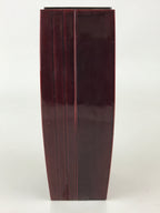 Japanese Flower Vase Kabin Dark Red Ikebana Shunkei Nuri Hide Takayama FK28