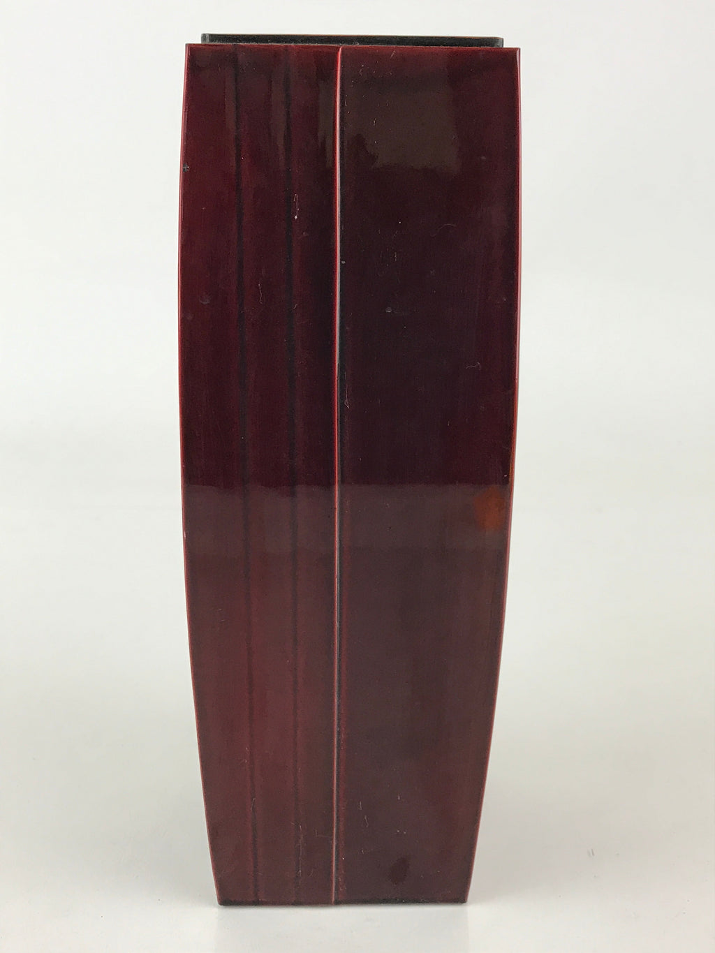 Japanese Flower Vase Kabin Dark Red Ikebana Shunkei Nuri Hide Takayama FK28