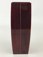Japanese Flower Vase Kabin Dark Red Ikebana Shunkei Nuri Hide Takayama FK28