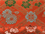 Japanese Folding Fan Hard Case Vtg Maisen Sensubukuro Peony Chrysanthemum KB77