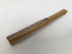 Japanese Folding Fan Maisen Sensu Vtg Bamboo Frame Gold Foil Red Mon Crest 4D893