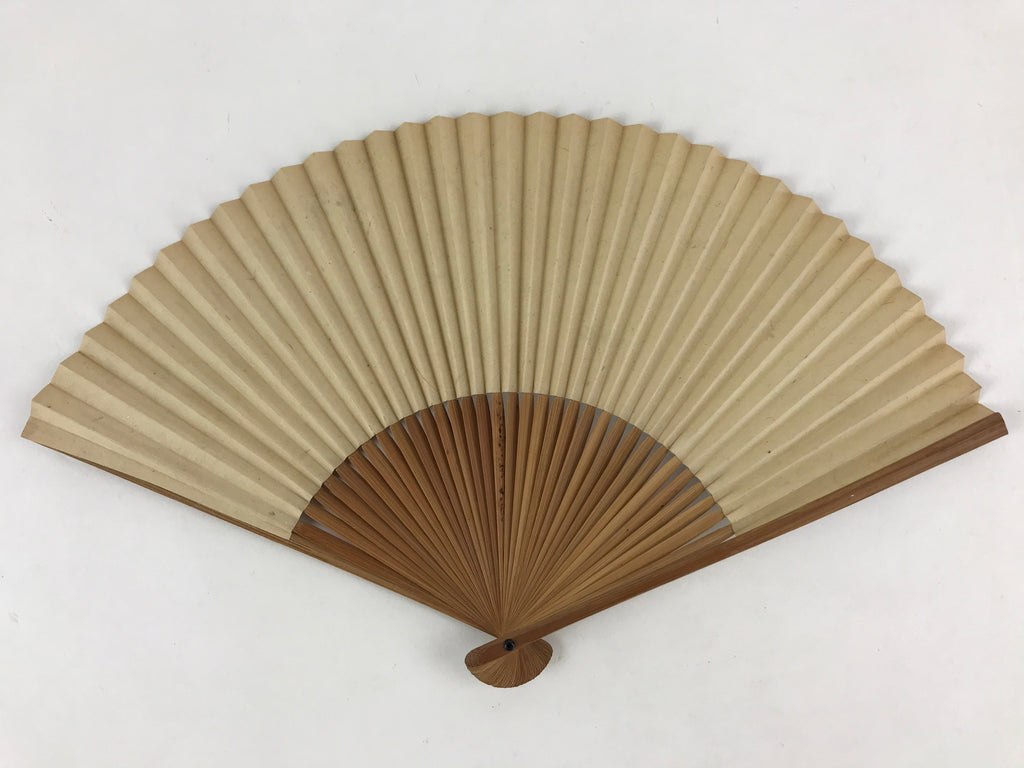 Japanese Folding Fan Sensu Bamboo Frame Fish Sparkles Signature Seal Stamp 4D668