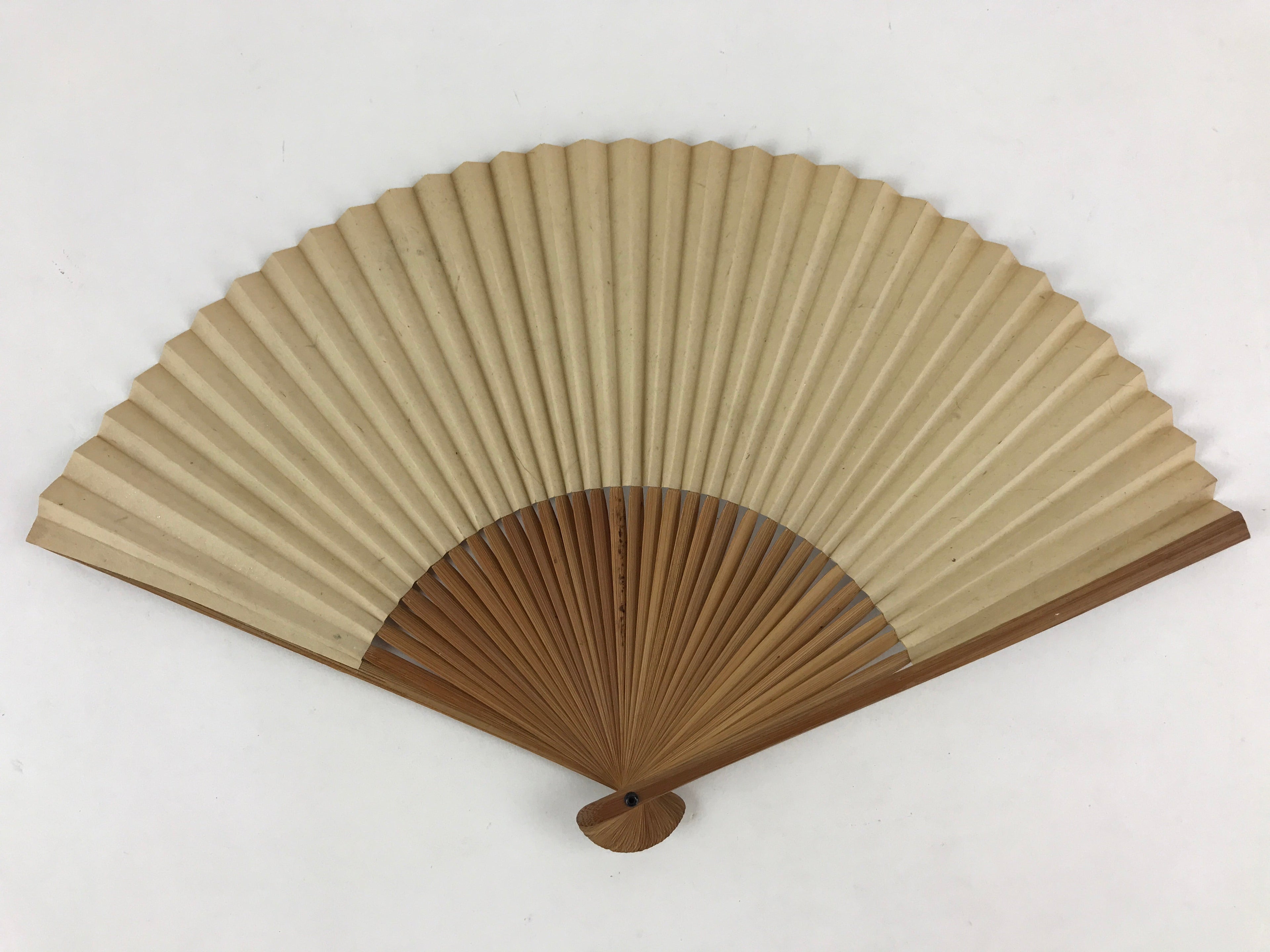 Japanese Folding Fan Sensu Bamboo Frame Fish Sparkles Signature Seal Stamp 4D668