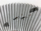 Japanese Folding Fan Sensu Bamboo Frame Fish Sparkles Signature Seal Stamp 4D668