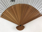 Japanese Folding Fan Sensu Bamboo Frame Fish Sparkles Signature Seal Stamp 4D668