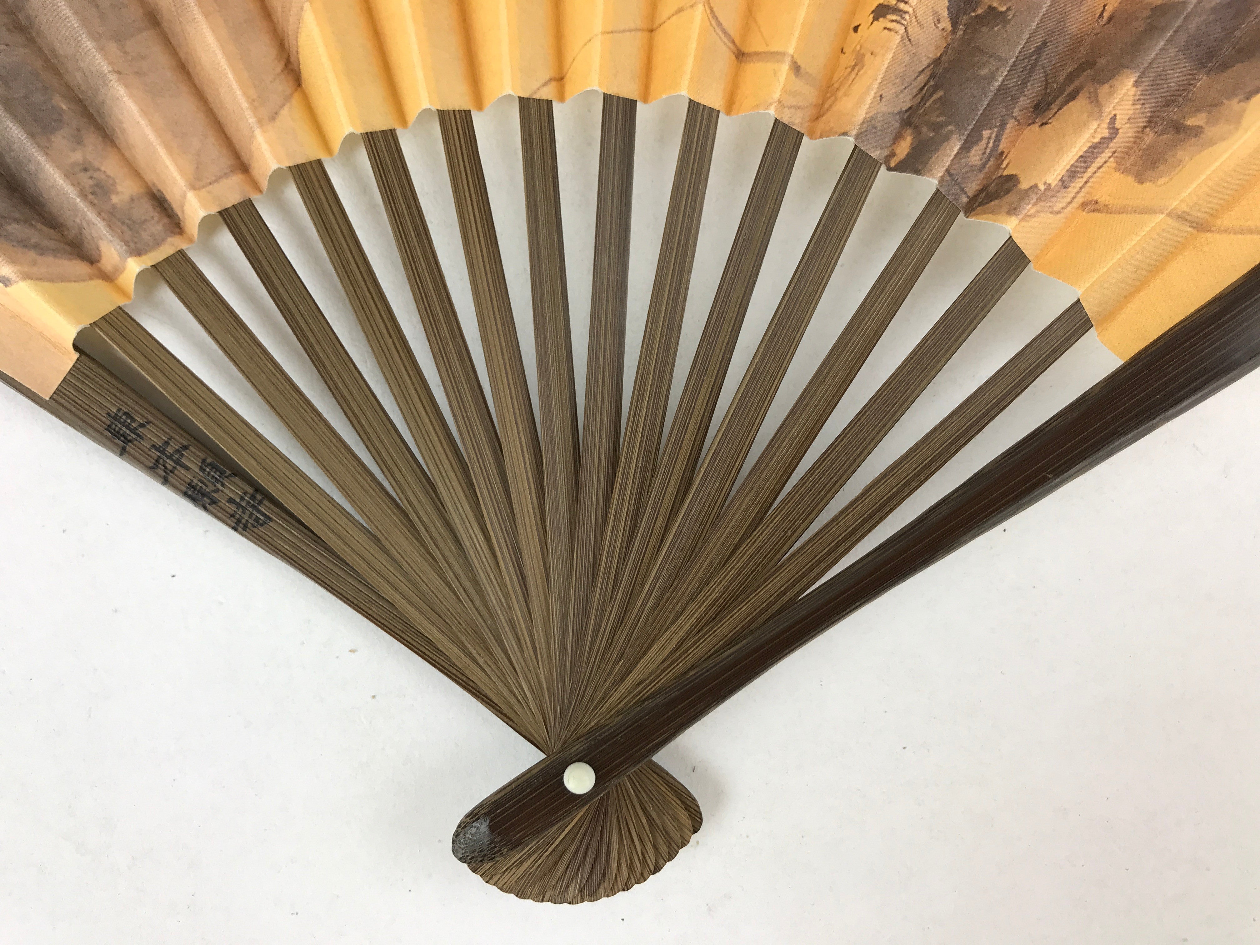 Japanese Folding Fan Sensu Bamboo Frame Higashi Honganji Commemorative 4D702