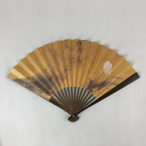 Japanese Folding Fan Sensu Bamboo Frame Higashi Honganji Commemorative 4D702