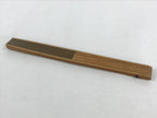 Japanese Folding Fan Sensu Bamboo Frame Mountain Brown Kanji Orange Seal 4D677