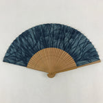 Japanese Folding Fan Sensu Bamboo Frame Pine Trees Matsu Blue Light Blue 4D666