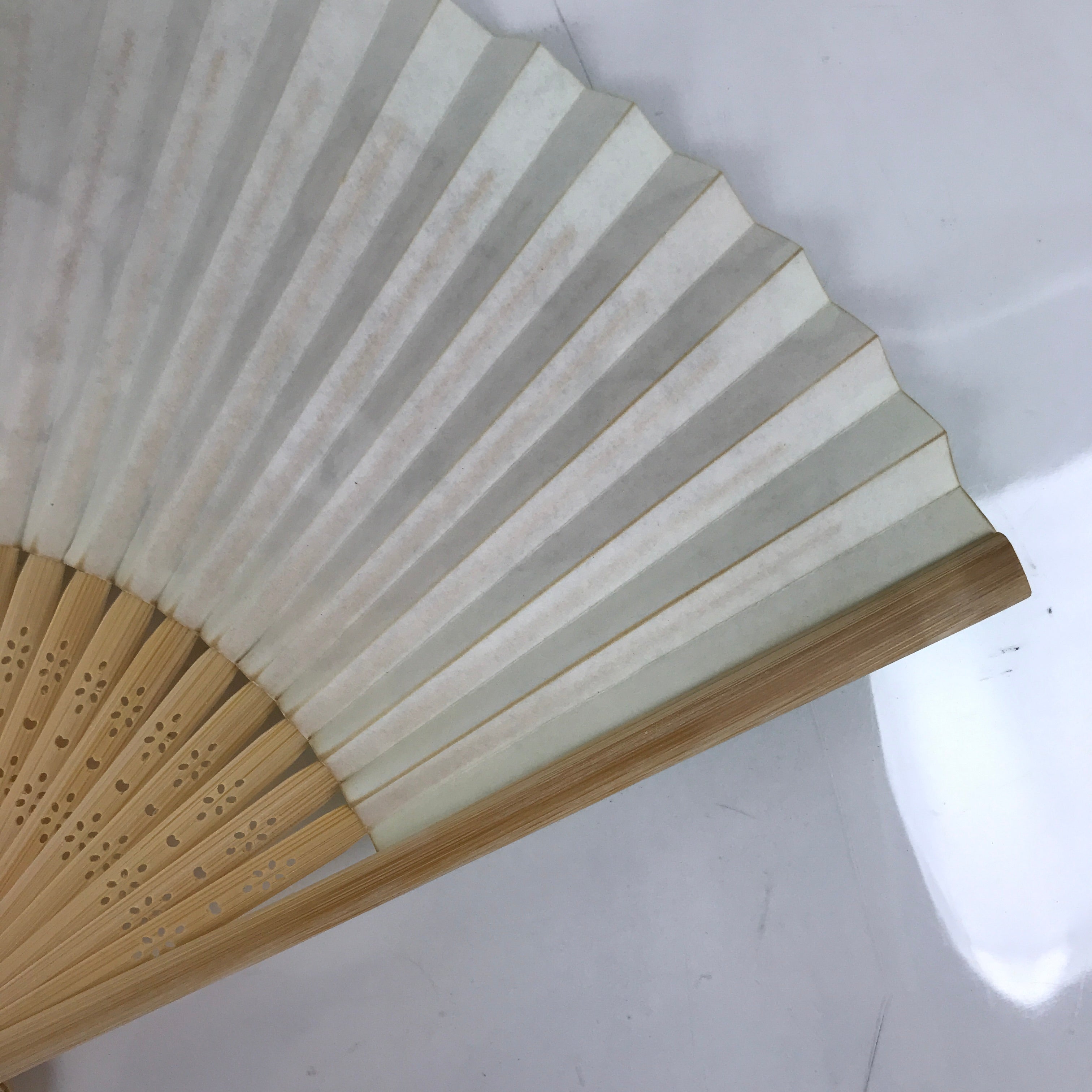 Japanese Folding Fan Sensu Bamboo Frame Rilakkuma Bear Itoen Promotional 4D808