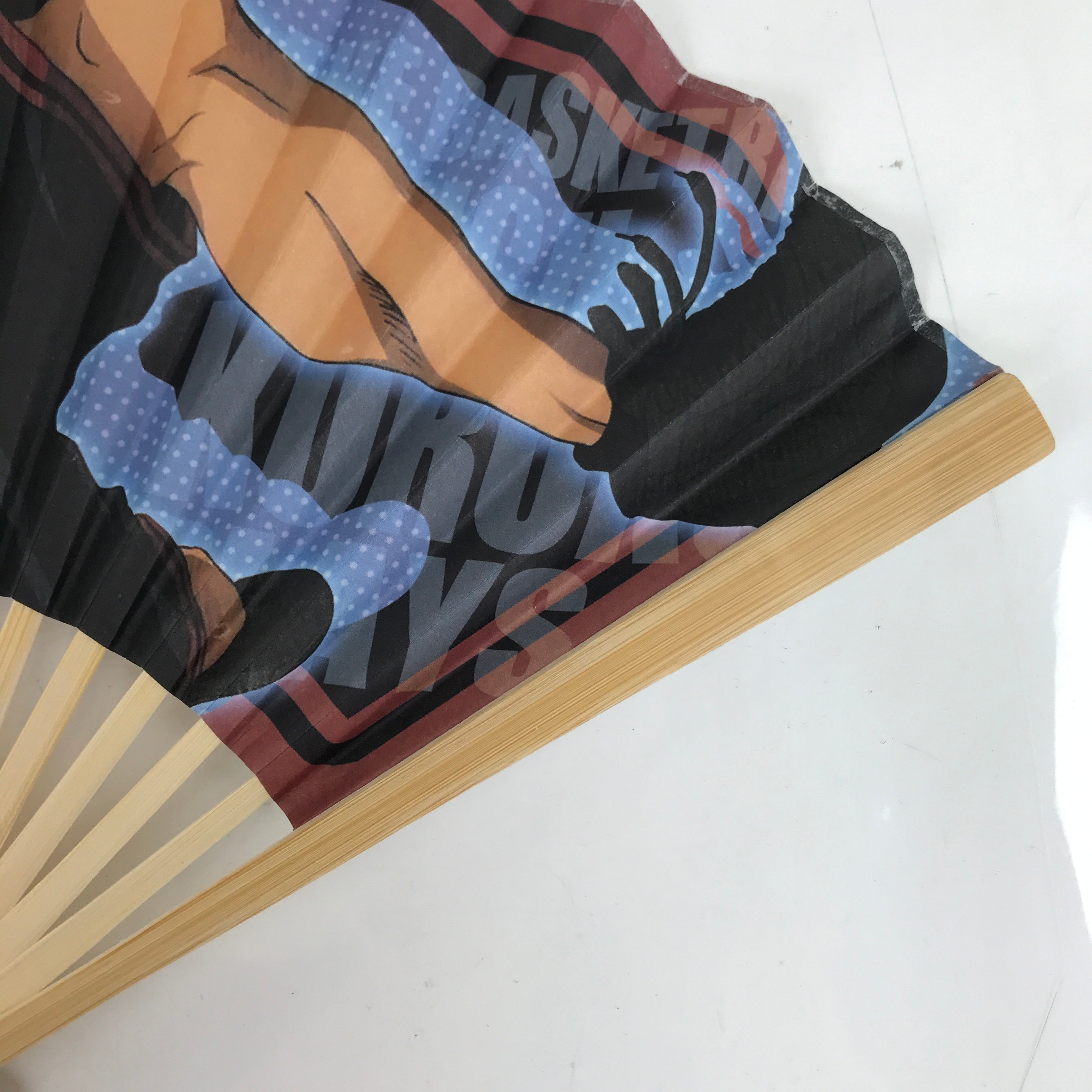 Japanese Folding Fan Sensu Bamboo Kuroko no Basuke Anime Aomine Daiki 4D817