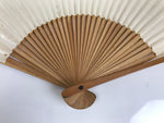 Japanese Folding Fan Sensu Vtg Bamboo Frame 4 Seasons Flowers Color Pink 4D943