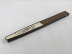 Japanese Folding Fan Sensu Vtg Bamboo Frame Black Calligraphy Red Seal 4D706