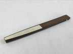 Japanese Folding Fan Sensu Vtg Bamboo Frame Black Calligraphy Red Seal 4D706