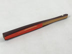 Japanese Folding Fan Sensu Vtg Bamboo Frame Boar Zodiac Animals Red W/ Box 4D711