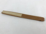 Japanese Folding Fan Sensu Vtg Bamboo Frame Boat River Cream Blue Brown 4D671