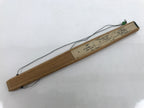 Japanese Folding Fan Sensu Vtg Bamboo Frame Calligraphy Black White 4D802