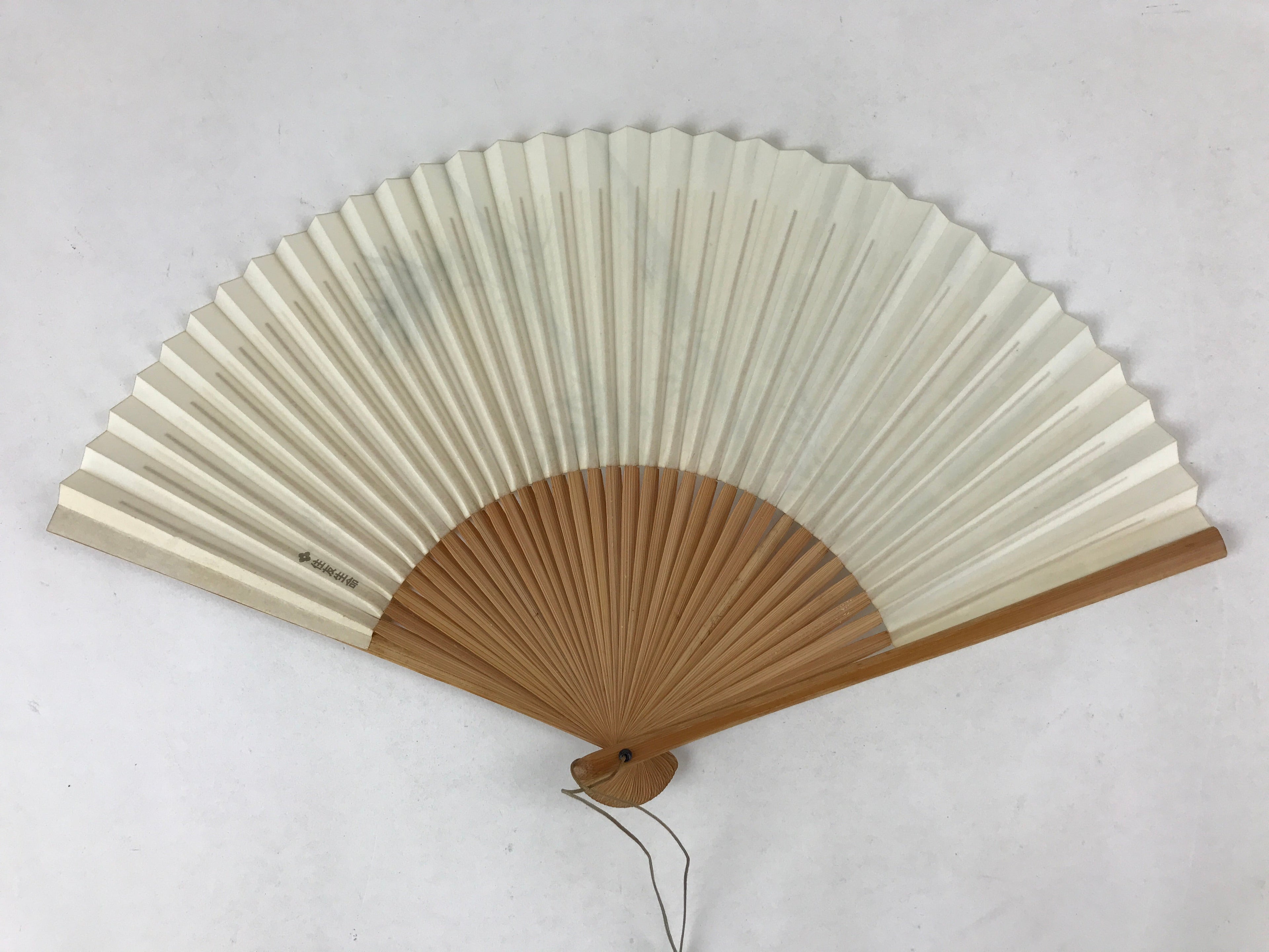 Japanese Folding Fan Sensu Vtg Bamboo Frame Firefly Lightning Bug Hotaru 4D756