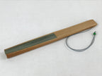 Japanese Folding Fan Sensu Vtg Bamboo Frame Flowers Forest Green 4D751