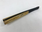 Japanese Folding Fan Sensu Vtg Bamboo Frame Gold Foil Flying Cranes W/ Box 4D700