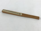 Japanese Folding Fan Sensu Vtg Bamboo Frame Ink Painting Red Seal White 4D680