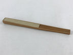Japanese Folding Fan Sensu Vtg Bamboo Frame Ink Painting Red Seal White 4D680