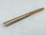 Japanese Folding Fan Sensu Vtg Bamboo Frame Japanese Carps Koi Colored 4D694