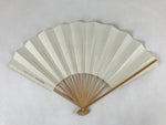 Japanese Folding Fan Sensu Vtg Bamboo Frame Japanese Carps Koi Colored 4D694